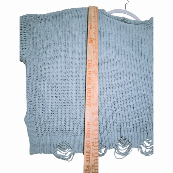 EUC rue 21 Sz. M Blue Long Sleeve Oversize Pullover Sweater - Picture 8 of 12